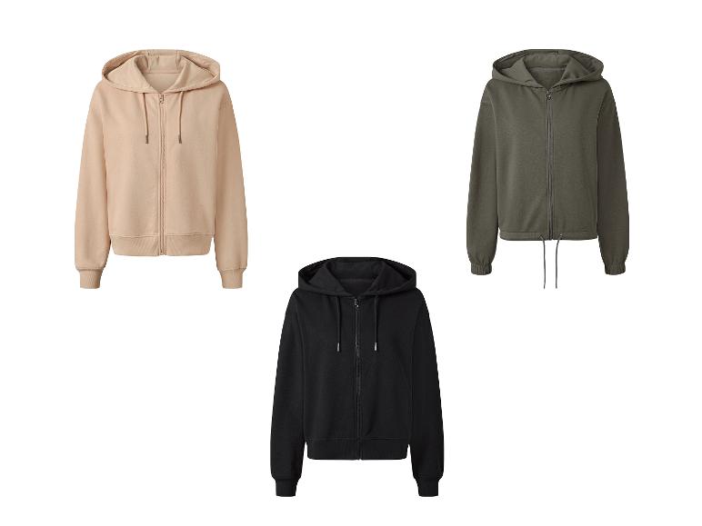 ESMARA® Damen Sweatjacke, leger mit überschnittenen Schultern