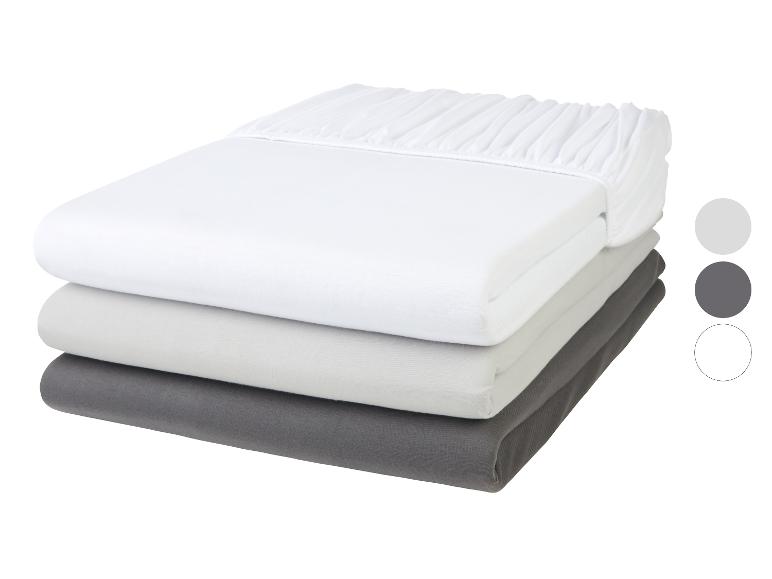 LIVARNO HOME Jersey Spannbettlaken, 90-100 x 200 cm