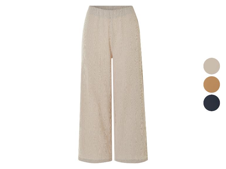 ESMARA® Damen Wide-Leg-Hose mit Crinkle-Effekt