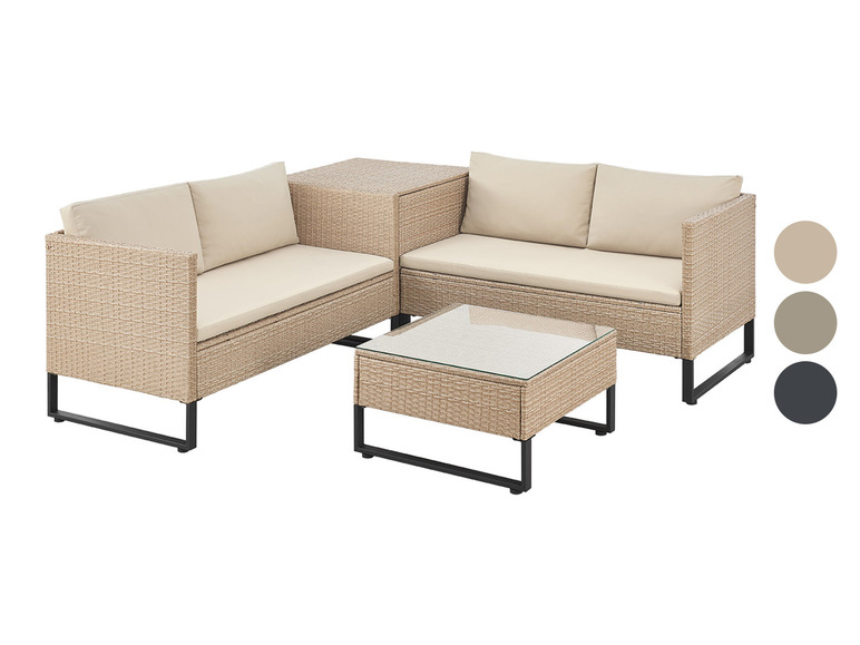 JUSKYS Polyrattan Lounge »Santorini«, 4-tlg.