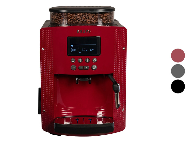 KRUPS Essential Pisa Kaffeevollautomat, Milchdüse, individuelle Dosierung, LC Display, einfache Reinigung »EA81PO«
