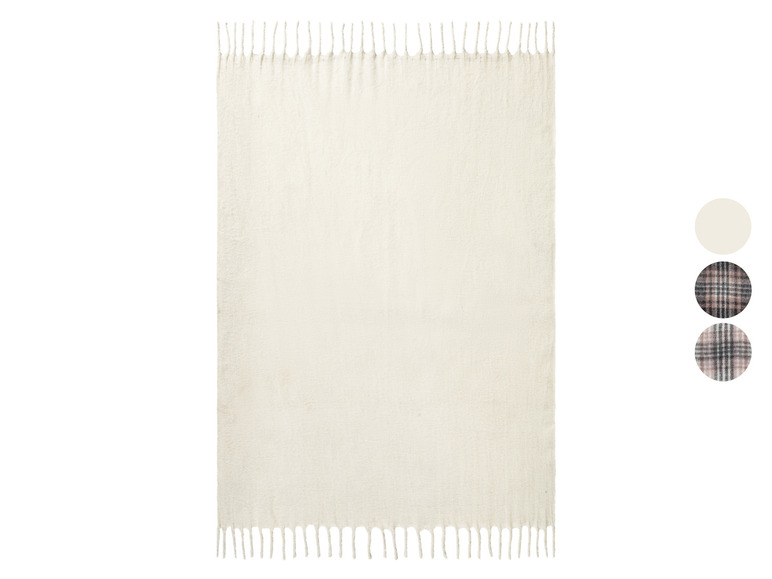 LIVARNO HOME Jacquard-Wohndecke, aus gewebtem Strick, 130 x 170 cm