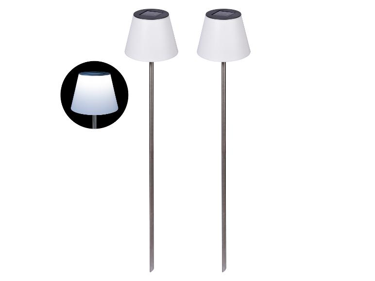 DOBAR Solar Standleuchte, 2-teiliges Set