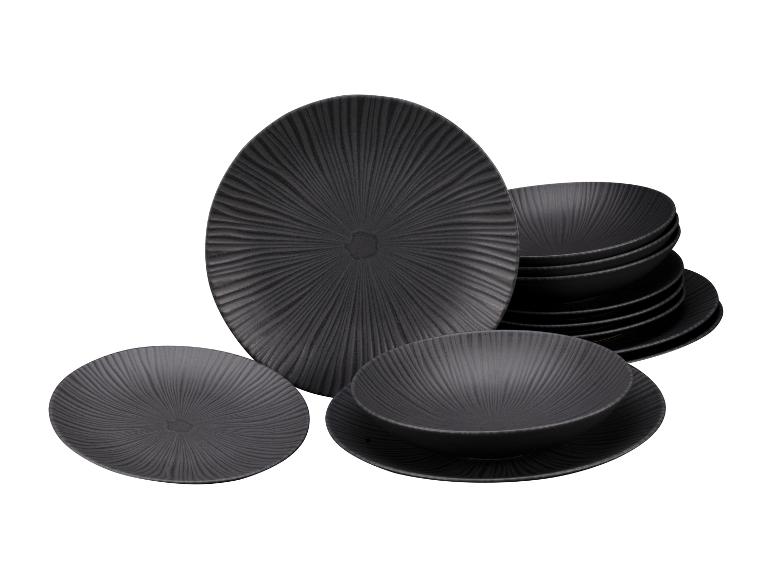 CREATABLE Tafelservice »Vesuvio Black«, 12-teilig