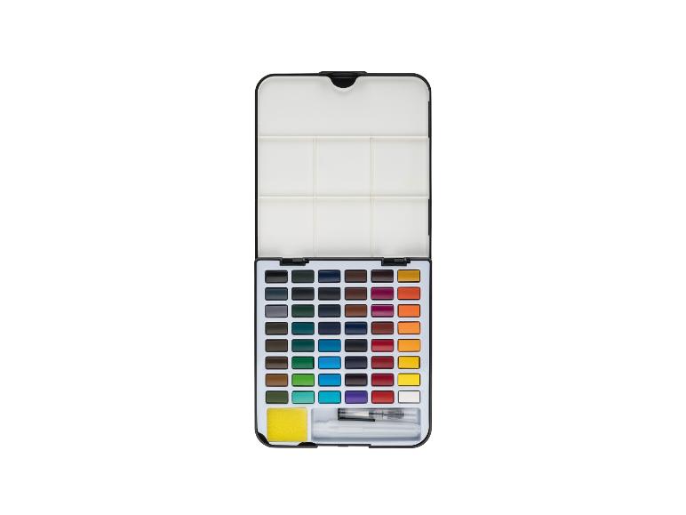 CRELANDO® Aquarell-Farbkasten, 51-teilig