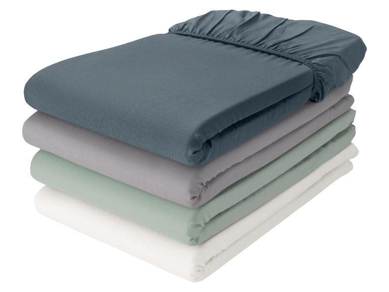 LIVARNO® Luxus Satin Spannbettlaken, 140-160x200x27cm