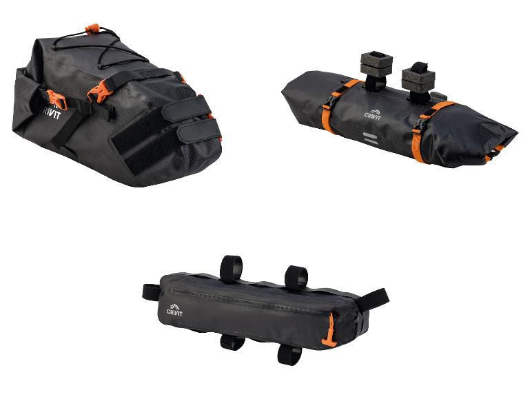 CRIVIT Satteltasche / Rahmentasche / Lenkertasche, mit reflektierenden Deko-Elementen