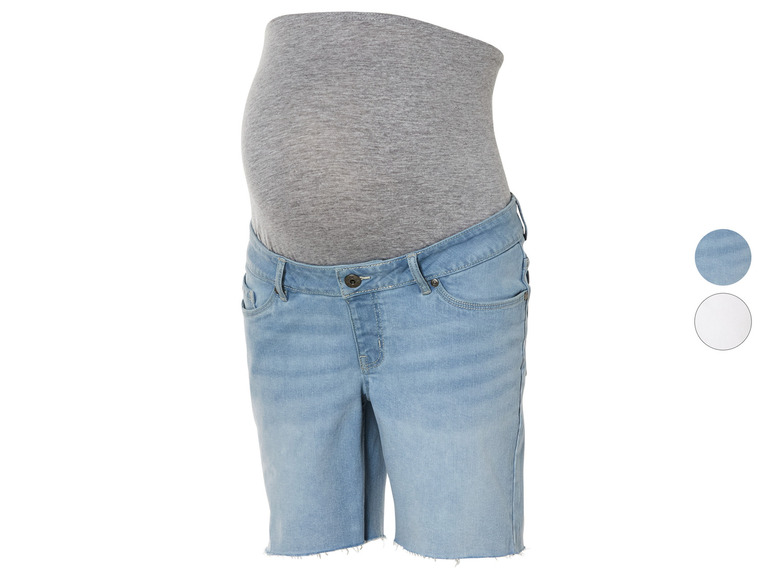 ESMARA® Damen Umstands-Jeansshorts mit hohem Baumwollanteil