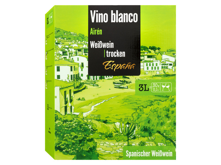 Vino Blanco Airén España trocken 3-l-Bag-in-Box, Weißwein 2025
