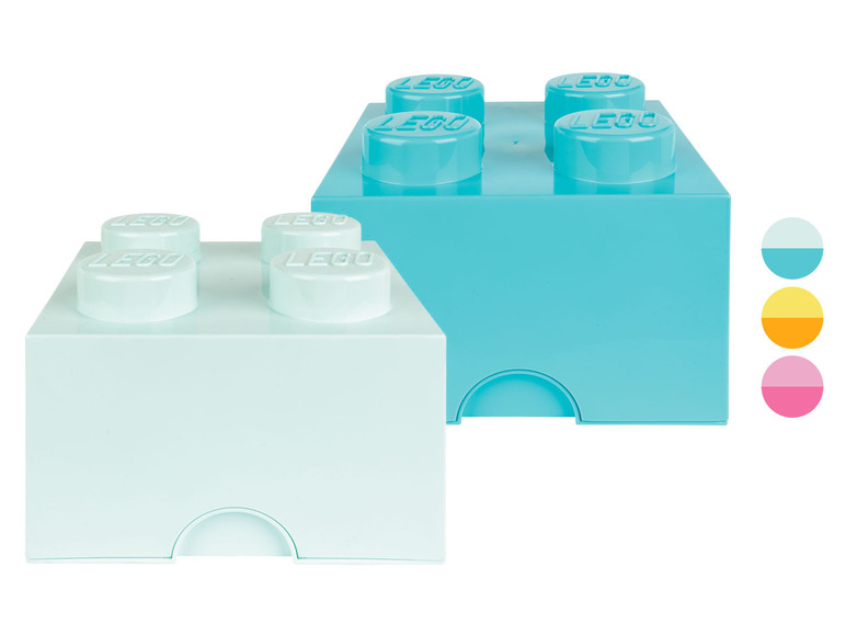 LEGO Aufbewahrungsbox mit 4 Noppen, stapelbar, 2er Set