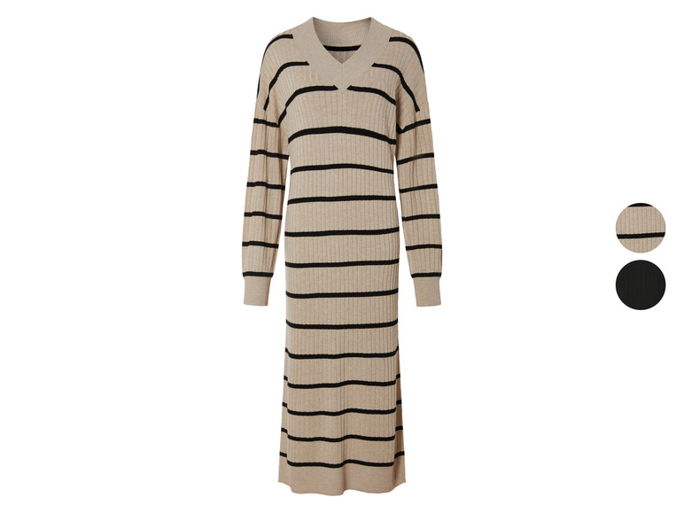 ESMARA® Damen Midi-Kleid mit Strukturstrick