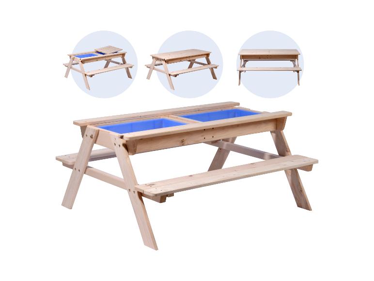 DOBAR Kinder Picknicktisch, inkl. Matschkiste
