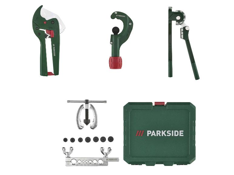 PARKSIDE® Rohrschneider PVC, Rohrschneider Kupfer, Rohrbiegezange, Doppel-Bördelwerkzeug-Set