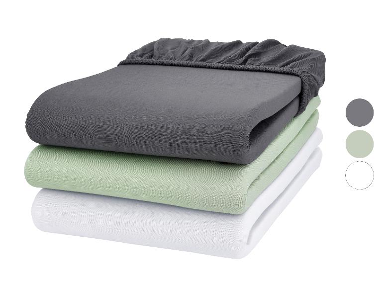 LIVARNO® Jersey-Spannbettlaken, 90-100 x 200 cm