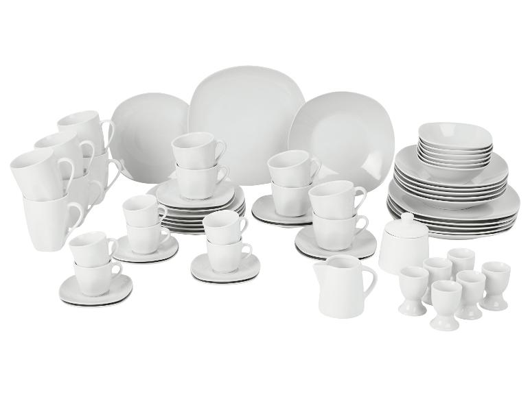 SILVERCREST® Porzellan-Kombiservice, 62-teilig