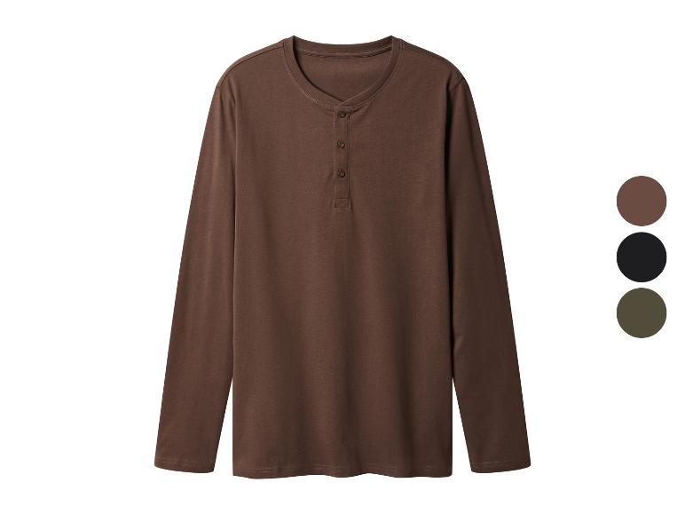 ESMARA MEN Herren Langarmshirt mit Knopfleiste