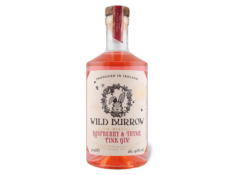 WILD BURROW Raspberry & Thyme Slow Distilled Gin 40% Vol