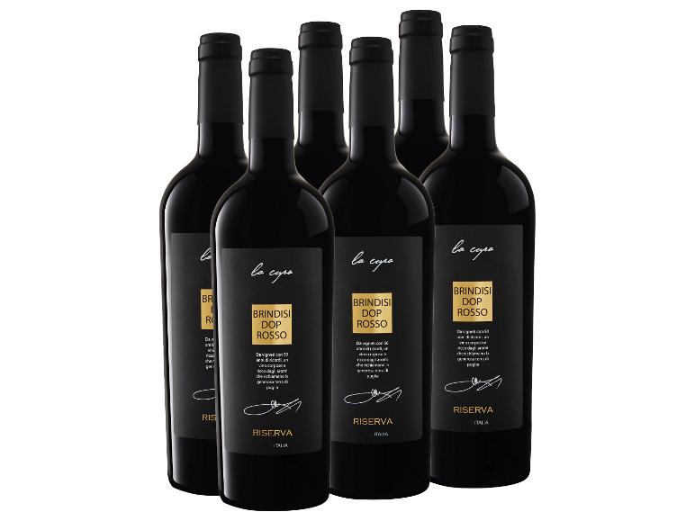 6 x 0,75-l-Flasche Weinpaket Vigna La Capa Brindisi Rosso Riserva DOC trocken, Rotwein