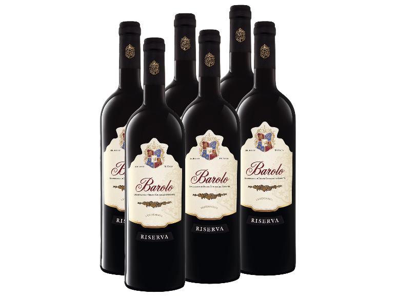 6 x 0,75-l-Flasche Weinpaket Barolo Riserva DOCG trocken, Rotwein