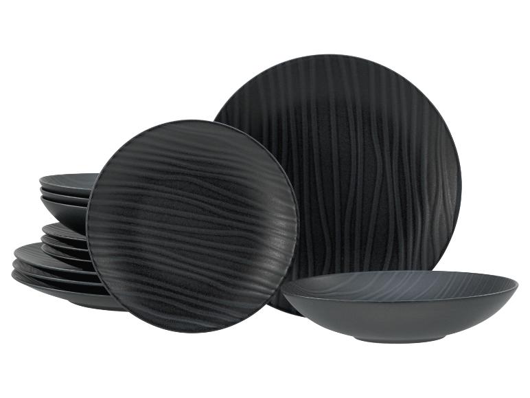 CREATABLE Kombiservice »Waves Black«, 12-teilig