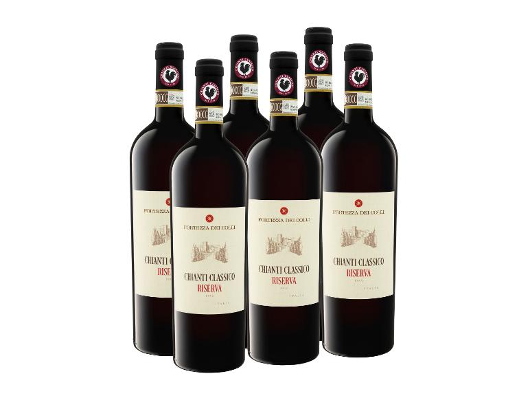 6 x 0,75-l-Flasche Weinpaket Fortezza dei Colli Chianti Classico Riserva DOCG Rotwein 2019