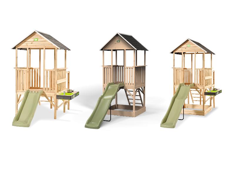 EXIT TOYS Panorama Holzspielhaus mit Rutsche