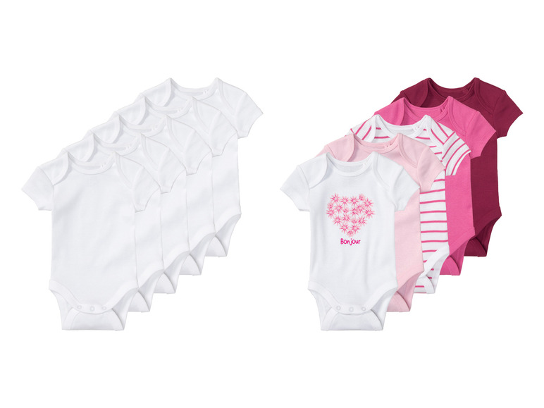 LUPILU® Baby Bodys, 5 Stück, aus reiner Bio-Baumwolle