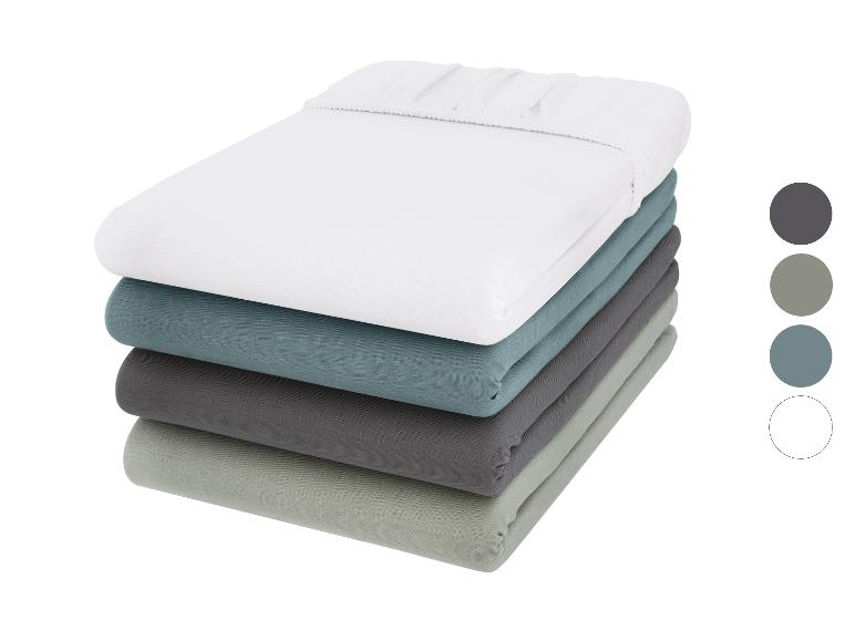 LIVARNO® Jersey-Spannbettlaken, 90-100 x 200 cm