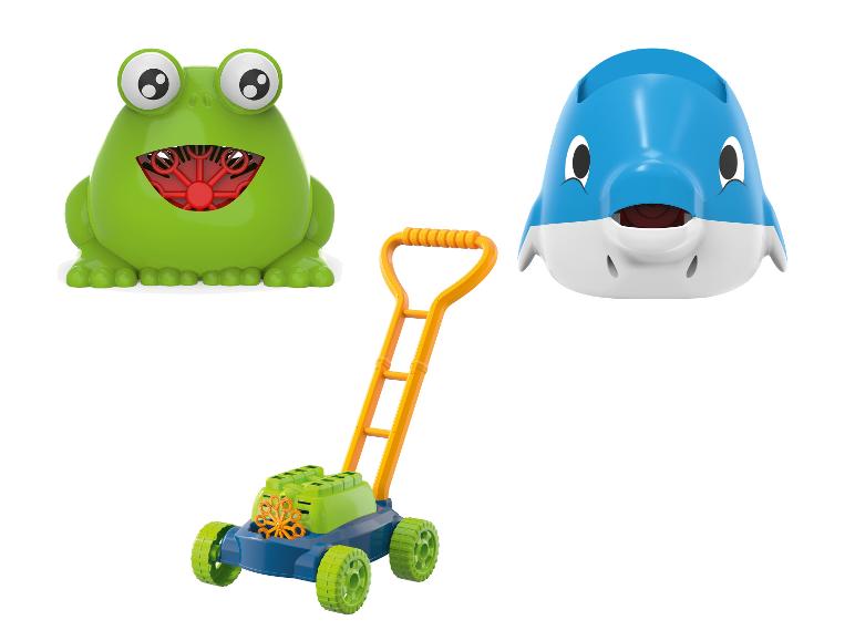 LUPILU® Seifenblasenmaschine Frosch / Delfin / Rasenmäher