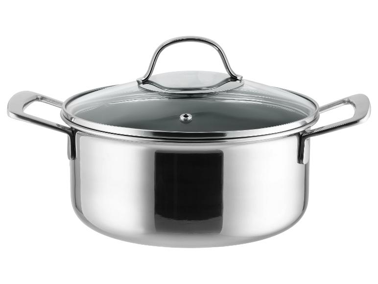 SILVERCREST® Premium-Edelstahltopf mit Wabenstruktur, Ø 20 cm