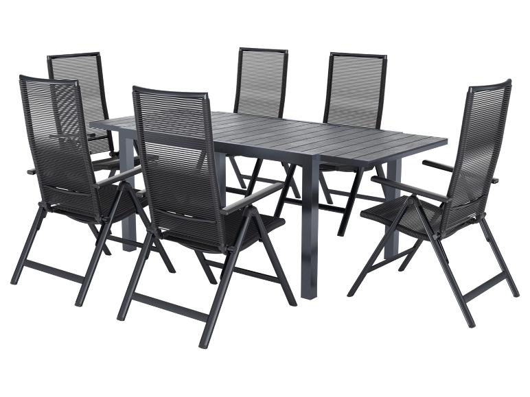 LIVARNO® Rope-Set »Miami«, 7-teilig - Ausziehtisch & 6 Klappsessel