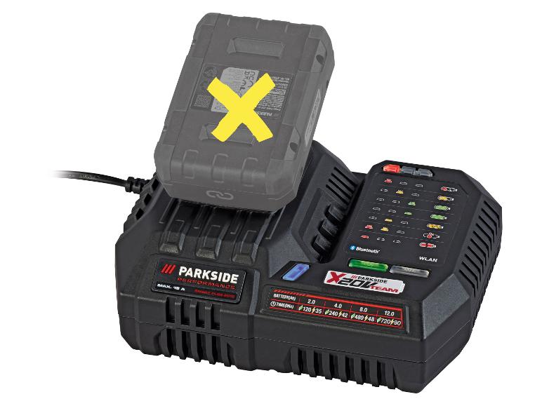 PARKSIDE PERFORMANCE® 20 V / 12 A Smart-Akku-Ladegerät »PLGS 2012 A1«, ohne Akku