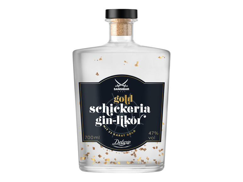 SANSIBAR DELUXE Schickeria Gin-Likör mit Gold 47% Vol