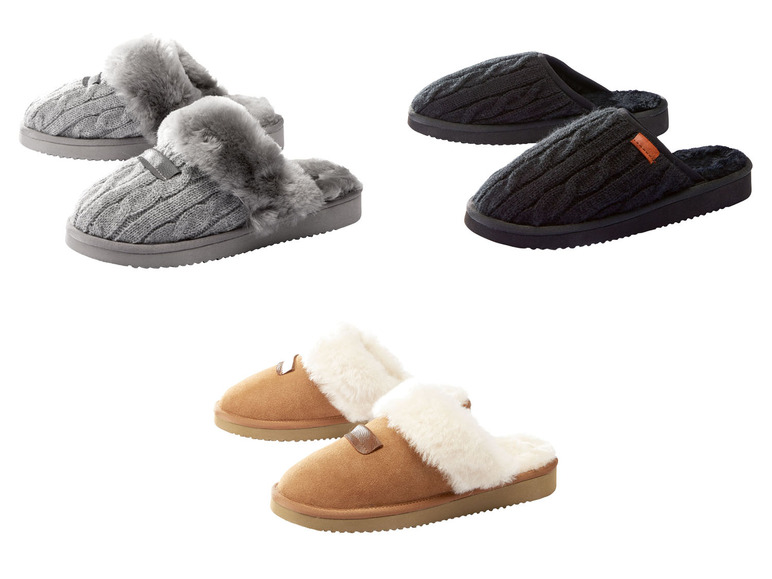 ESMARA® Damen Lammfell Hausschuhe