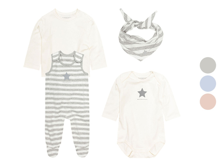 BELLYBUTTON Baby New Born Geschenkset, 4 tlg. in Geschenkbox, mit hohem Bio-Baumwollanteil