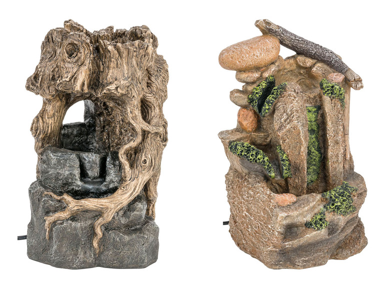 LIVARNO HOME Zimmerbrunnen mit LED-Beleuchtung, geräuscharm