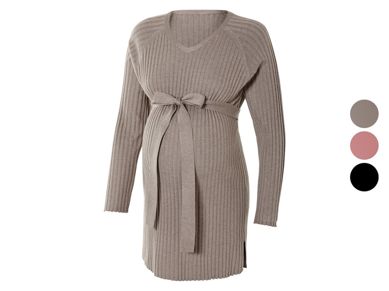 ESMARA® Damen Umstands-Ripppullover mit Seitenschlitzen