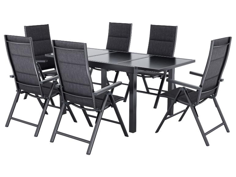 LIVARNO® Alu-Premium-Set »Toronto«, 7-teilig - Ausziehtisch & 6 Klappsessel