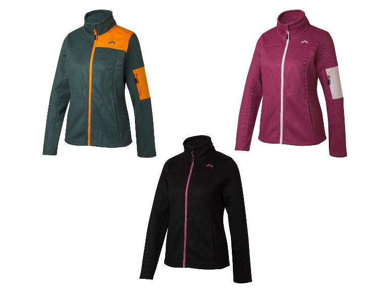 CRIVIT Damen Strick-Fleecejacke mit seitlichen Eingrifftaschen