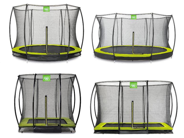 EXIT TOYS Silhouette Bodentrampolin mit Sicherheitsnetz