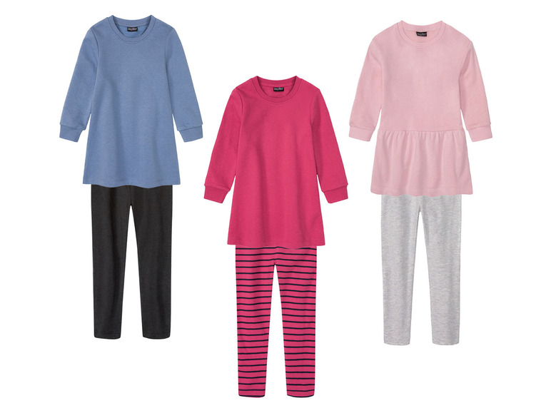 LUPILU® Kleinkinder Sweatkleid und Leggins, 2-teiliges Set