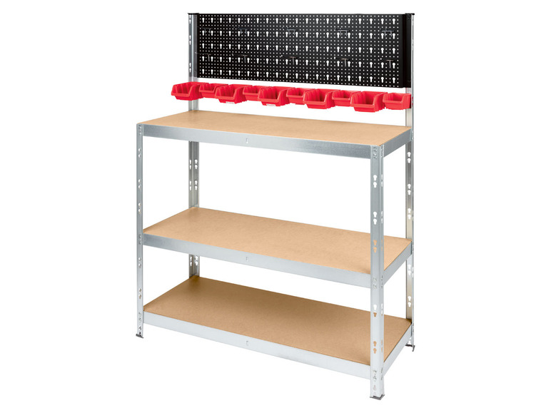 PARKSIDE® Schwerlastregal mit Werkzeugwand, 136 x 100 x 40 cm