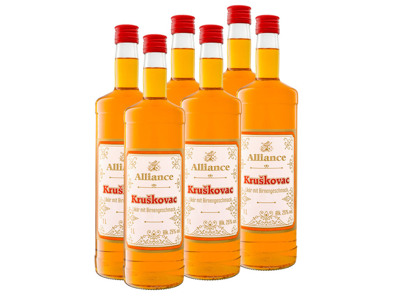 6 x 1,0-l-Flasche Spirituosenpaket Alliance Krukovac 25% Vol