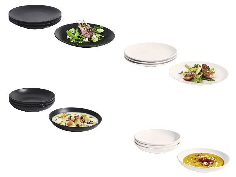 SILVERCREST® Speiseteller- \ Suppenteller-Set, 4-teilig