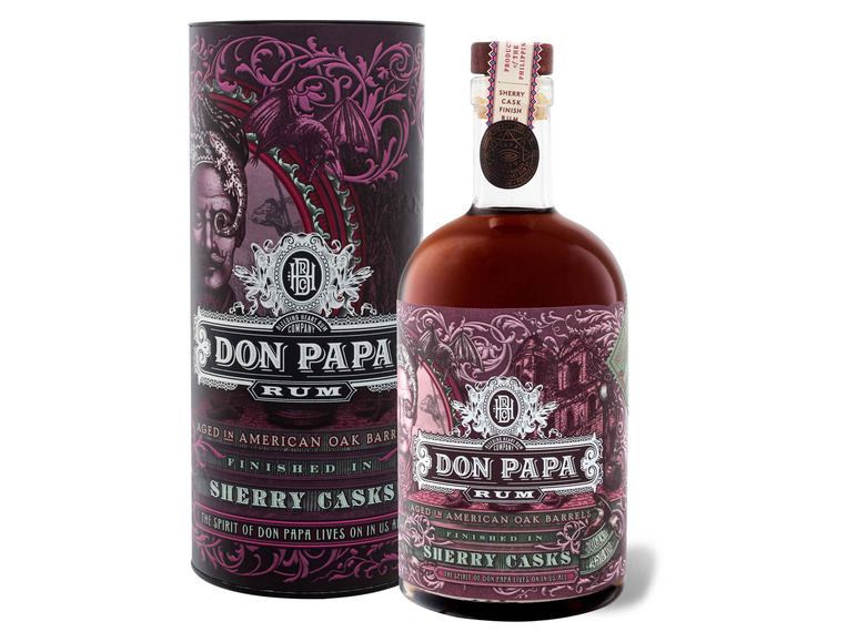 DON PAPA Rum Sherry Cask mit Geschenkbox 45% Vol