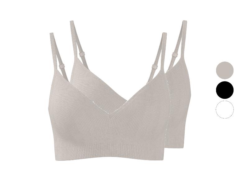 ESMARA® Damen Gerippte Bustiers, 2 Stück