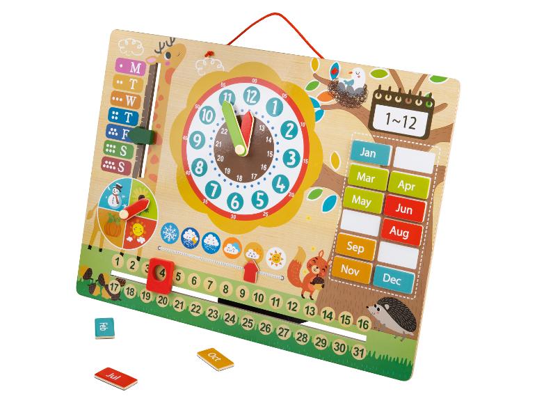 PLAYTIVE Magnetuhr, aus Echtholz
