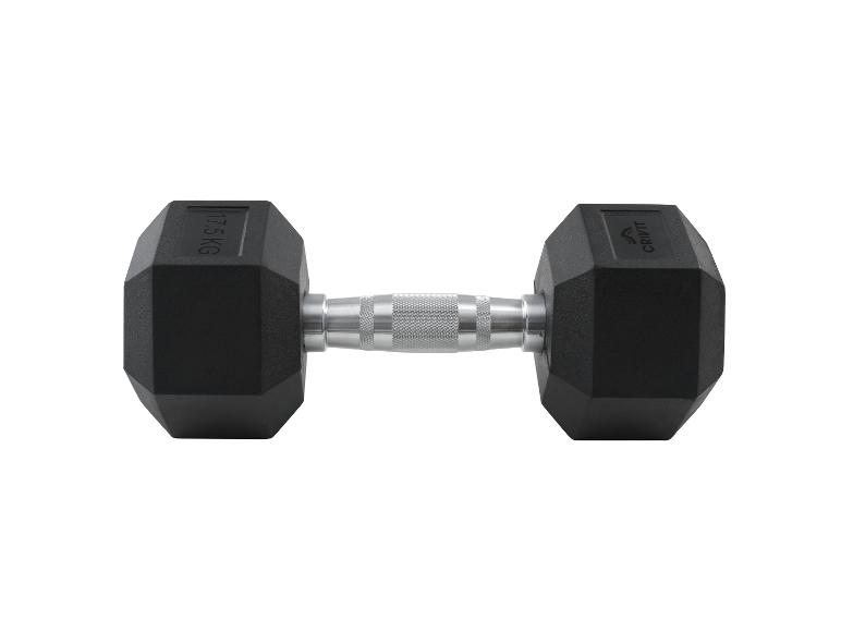 CRIVIT Hexagon-Kurzhantel, 17,5 kg