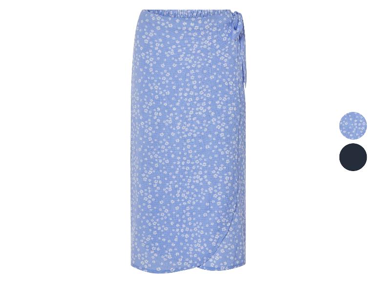 ESMARA® Damen Midi-Wickelrock, mit modischer Crinklestruktur