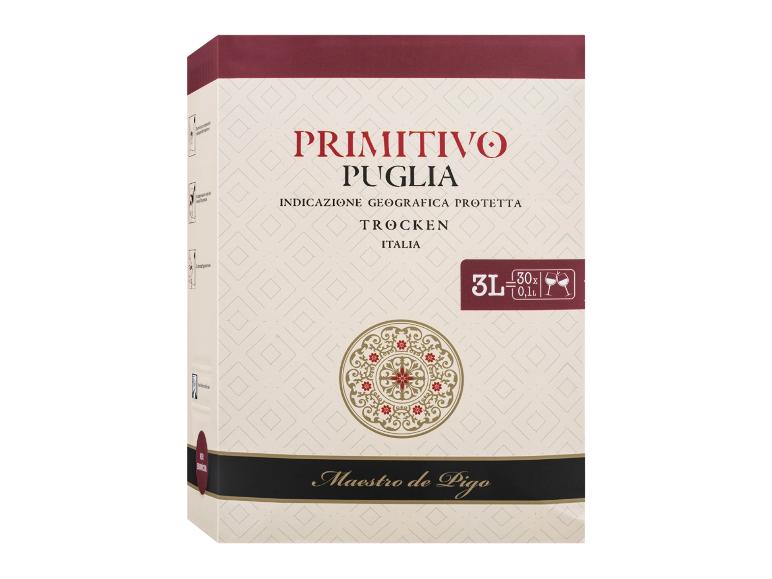Primitivo Puglia IGT trocken 3-l-Bag-in-Box, Rotwein